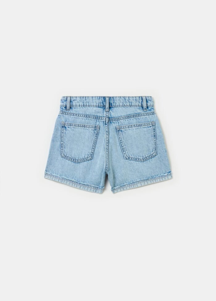 Girls' Bermuda Shorts – Light Blue - Image 2