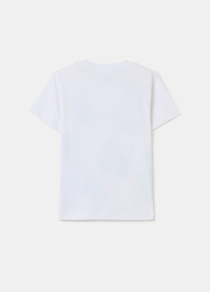 ⁦Boys' Short-Sleeve T-Shirt – White⁩ - الصورة ⁦2⁩