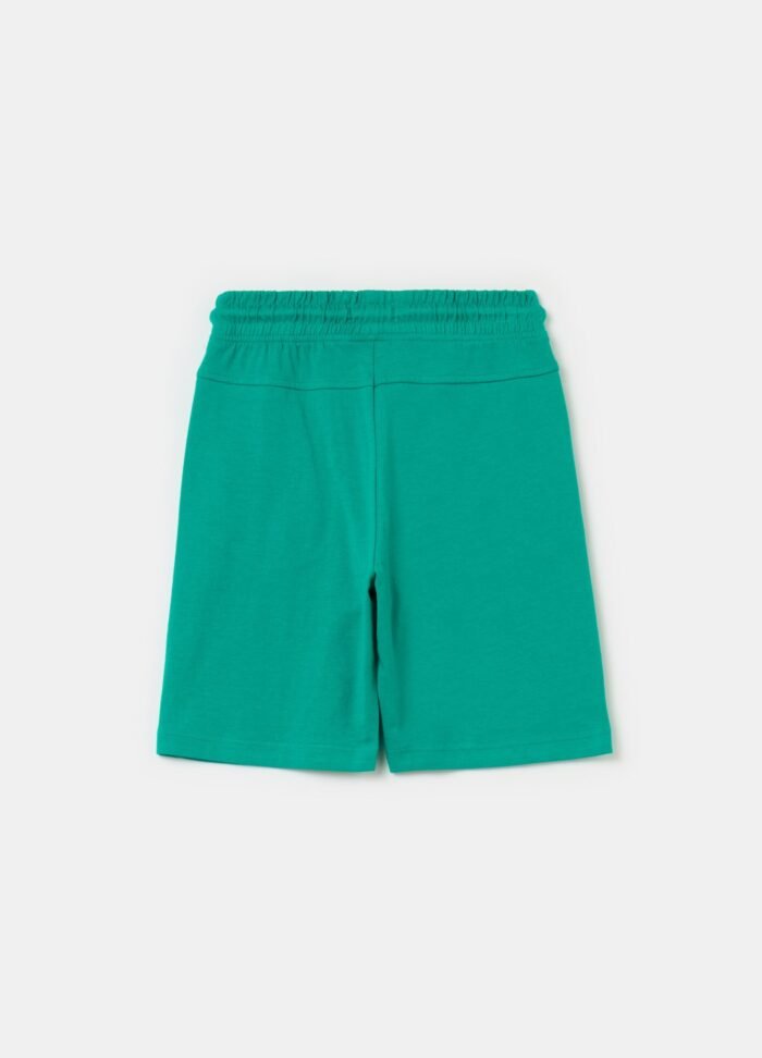 ⁦Boys' Cotton Shorts – Green⁩ - الصورة ⁦2⁩