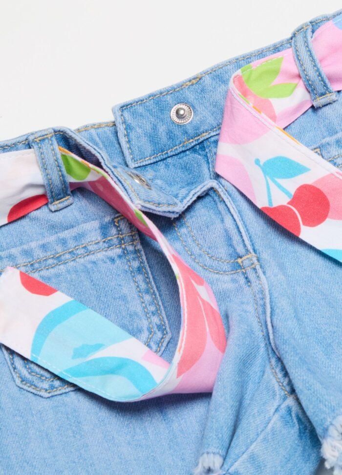 ⁦Baby Denim Shorts – Medium Blue⁩ - الصورة ⁦2⁩
