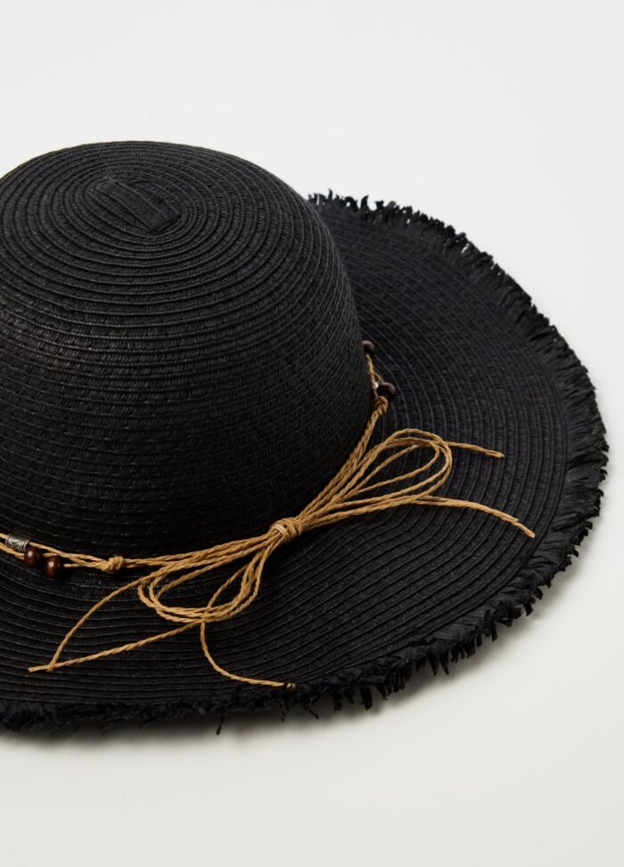 ⁦Women's Wide-Brim Hat – Black⁩ - الصورة ⁦2⁩