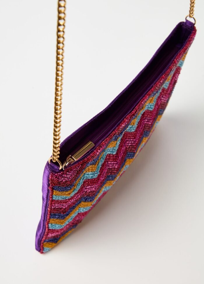 ⁦Women's Beaded Clutch Bag – Multicolour⁩ - الصورة ⁦2⁩