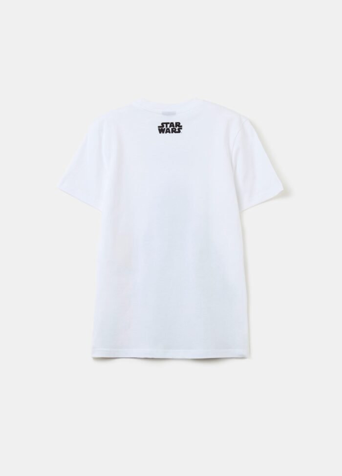 ⁦Boys' Star Print T-Shirt – White⁩ - الصورة ⁦2⁩