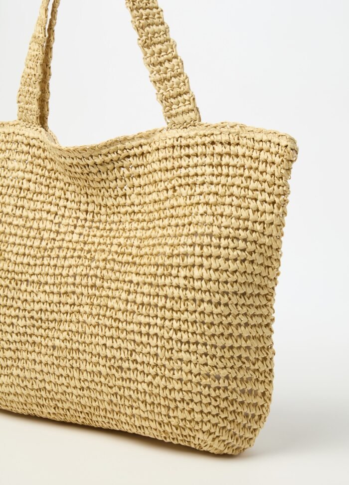 ⁦Women's Woven Shopper Bag – Natural⁩ - الصورة ⁦2⁩