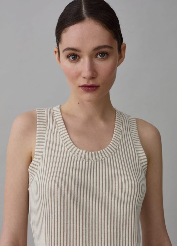 ⁦Women's Tank Dress – Buttercream⁩ - الصورة ⁦2⁩