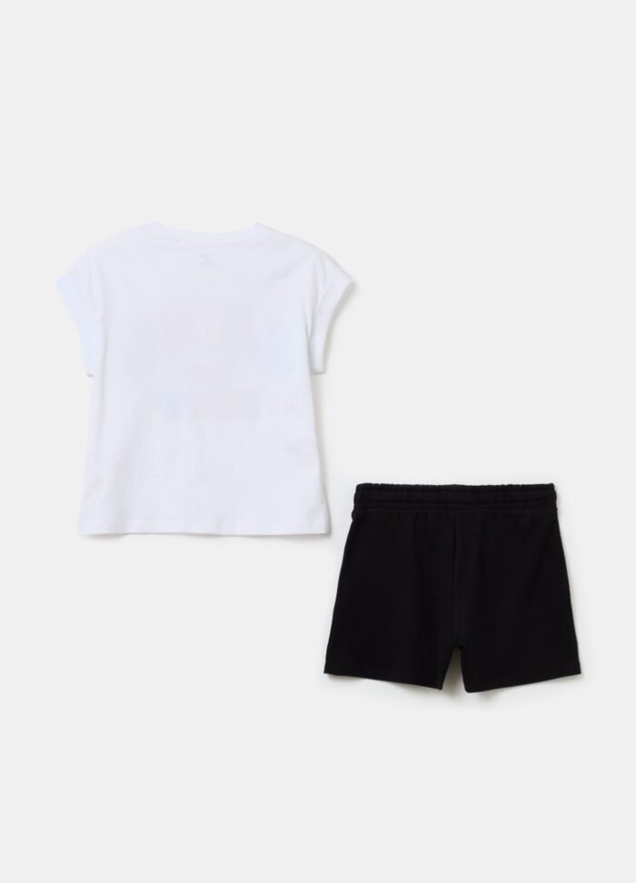 ⁦T-Shirt+Ft S Bianco/Nero⁩ - الصورة ⁦2⁩