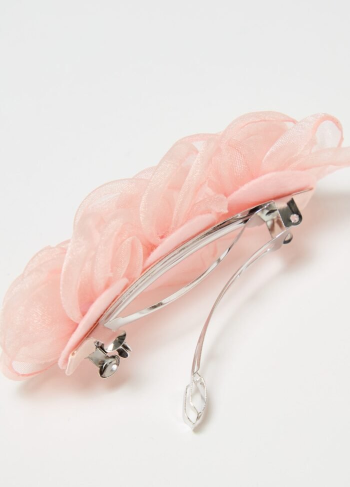 ⁦Girls' Rose Hair Clips – Pearl Pink⁩ - الصورة ⁦2⁩