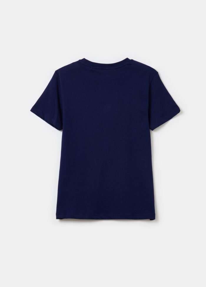 ⁦Boys' Printed T-Shirt – Dark Blue⁩ - الصورة ⁦2⁩