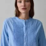 قميص نسائي شامبري – أزرق سماوي