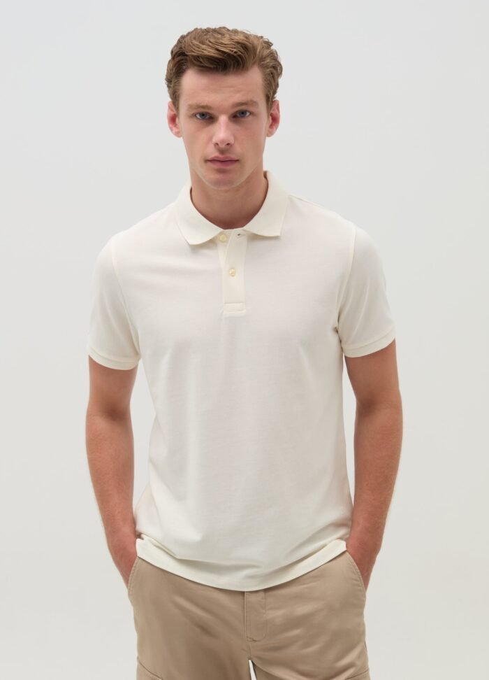 ⁦Men's Polo Shirt – Eggnog⁩ - الصورة ⁦2⁩