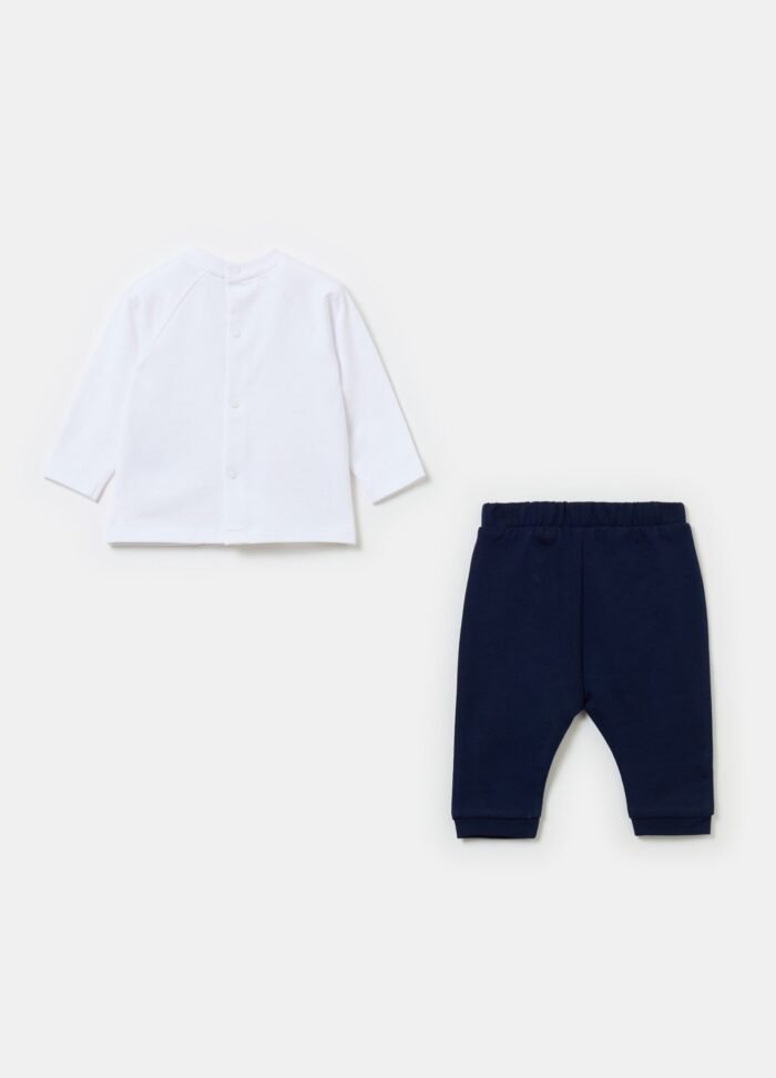 ⁦Baby Cotton T-Shirt Set – Off White⁩ - الصورة ⁦2⁩