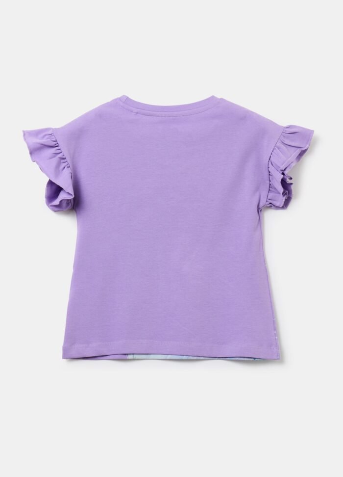⁦Girls' Short-Sleeve T-Shirt – Light Violet⁩ - الصورة ⁦2⁩