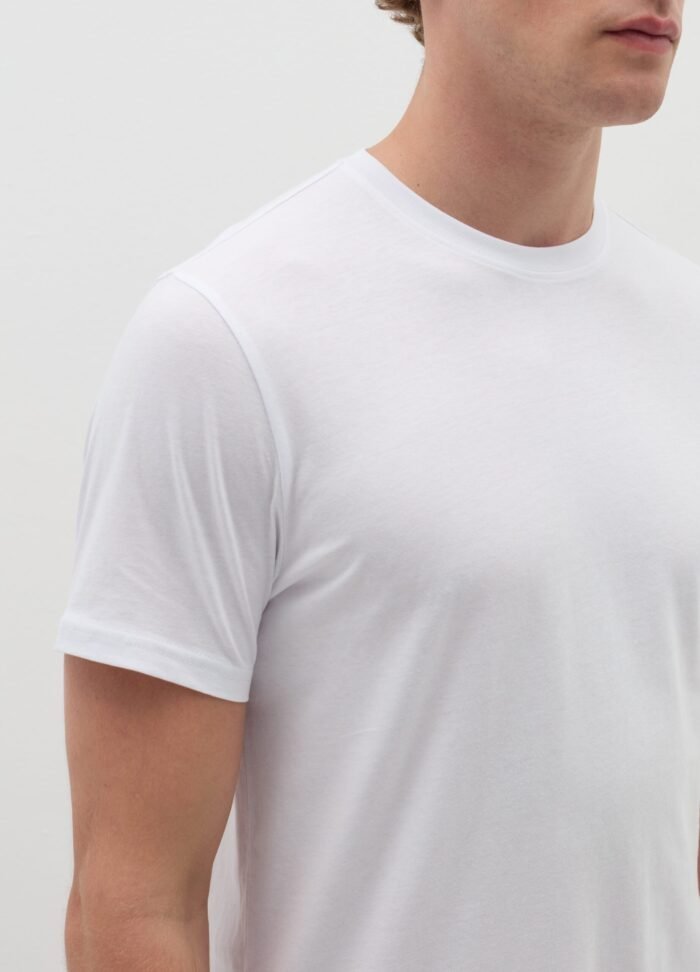 ⁦Men's 3-Pack Cotton Vests – White⁩ - الصورة ⁦2⁩