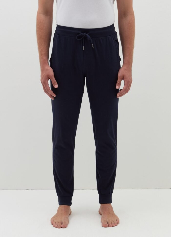 Men's Cotton Lounge Trousers – Dark Navy - Image 2