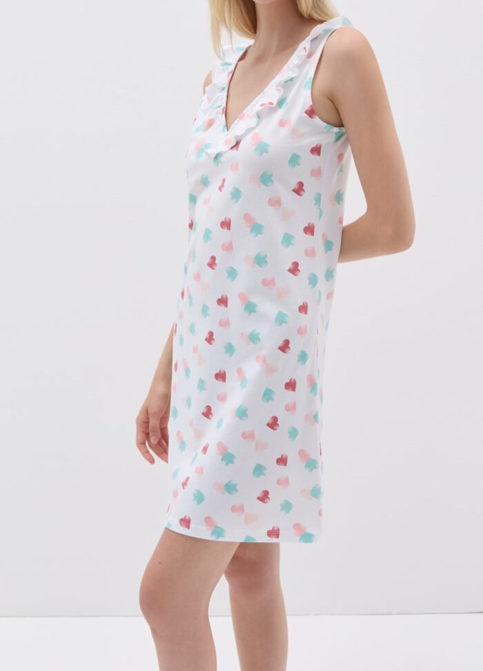⁦Women's Nightdress – Off White⁩ - الصورة ⁦2⁩