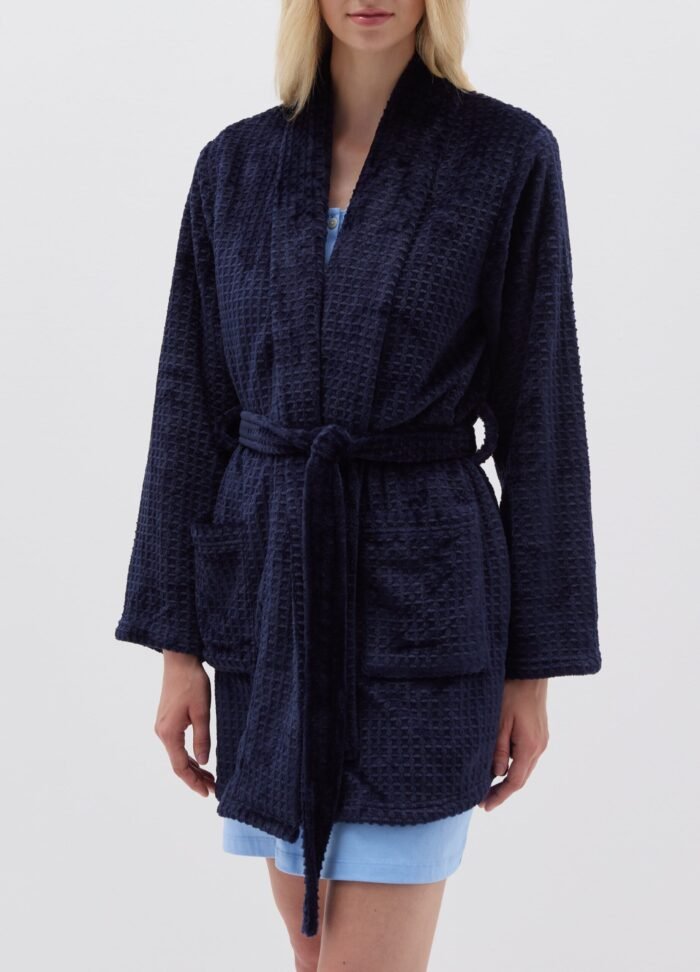⁦Women's Dressing Gown – Blue⁩ - الصورة ⁦2⁩