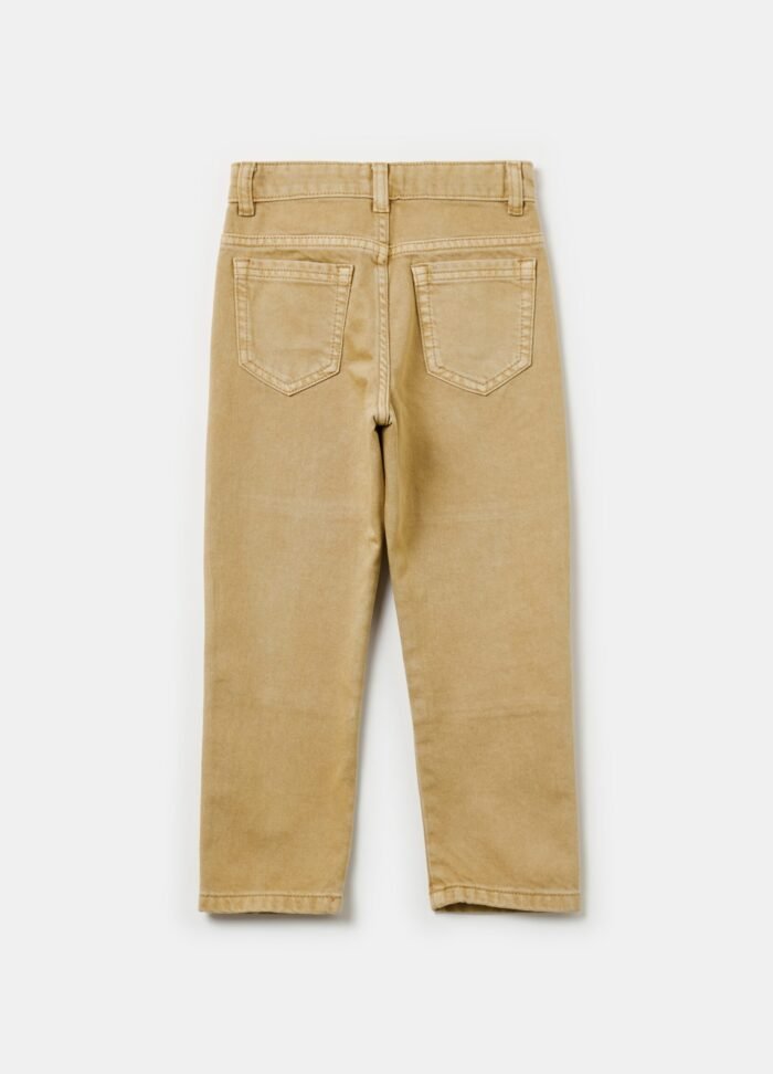 ⁦Boys' Wide-Leg Trousers – Beige⁩ - الصورة ⁦2⁩