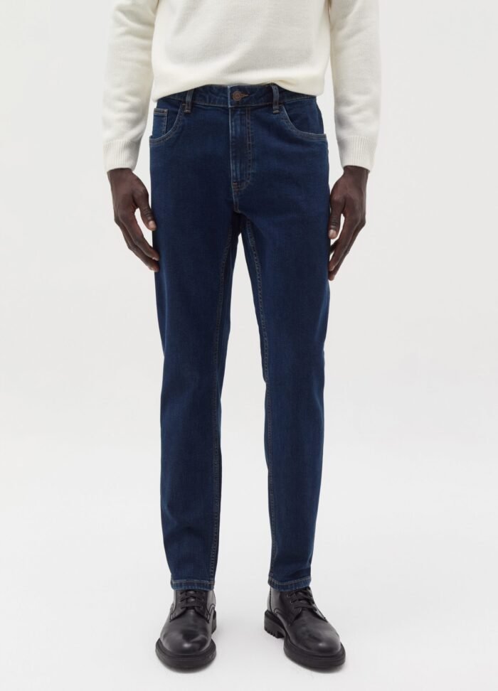 ⁦Men's Slim Jeans – Dark Blue⁩ - الصورة ⁦2⁩