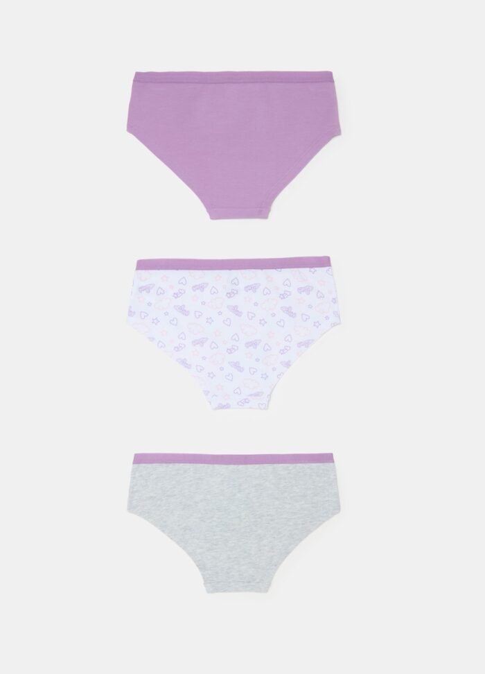 ⁦Girls' 3-Pack Shorts Briefs – Multicolour⁩ - الصورة ⁦2⁩