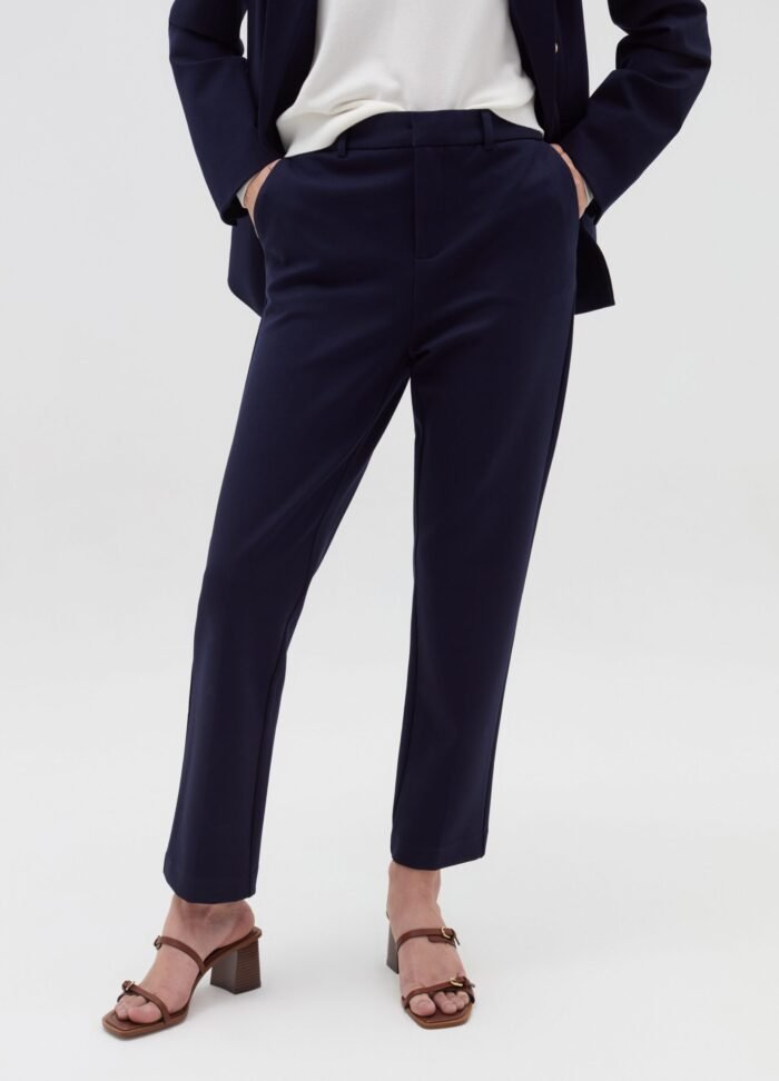 ⁦Women's Jersey Trousers – Navy⁩ - الصورة ⁦2⁩