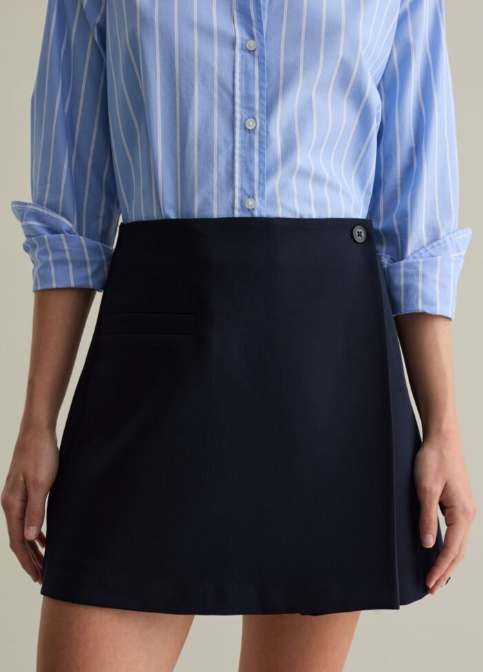 ⁦Women's Mini Skirt – Dark Blue⁩ - الصورة ⁦2⁩