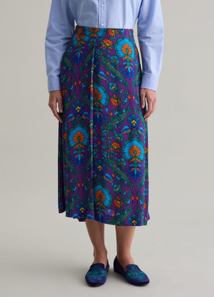 ⁦Women's Printed Skirt – Multicolour⁩ - الصورة ⁦2⁩