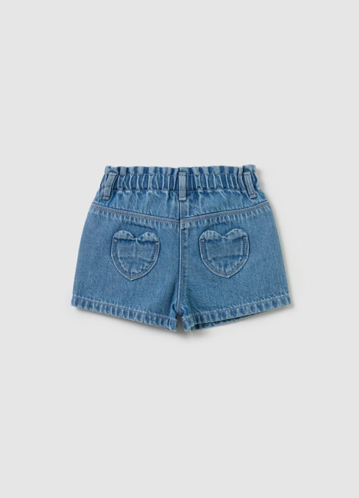 ⁦Baby Denim Shorts – Light Blue⁩ - الصورة ⁦2⁩