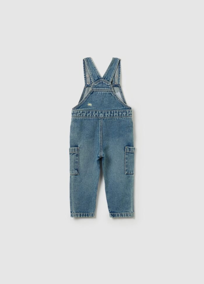 ⁦Baby Denim Dungarees – Blue⁩ - الصورة ⁦2⁩