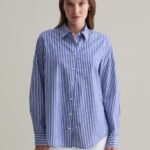 OVS Popeline Shi Navy/Bianco