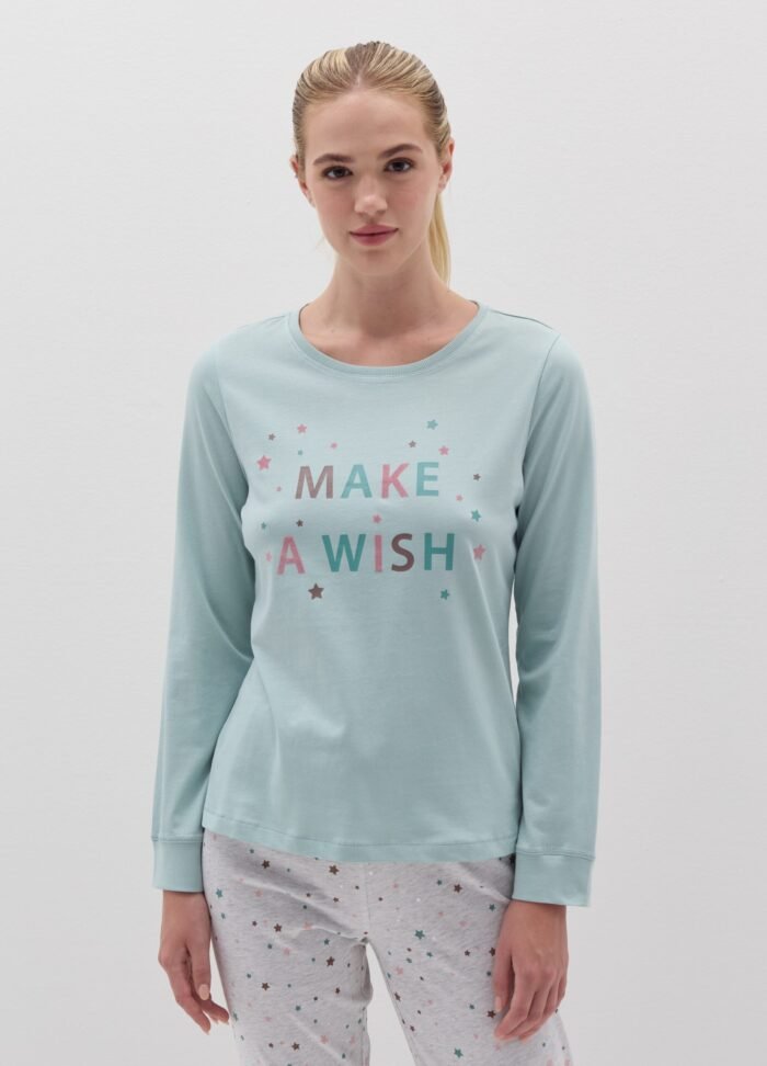 ⁦Women's Cotton Pyjama Set – Harbour Grey⁩ - الصورة ⁦2⁩