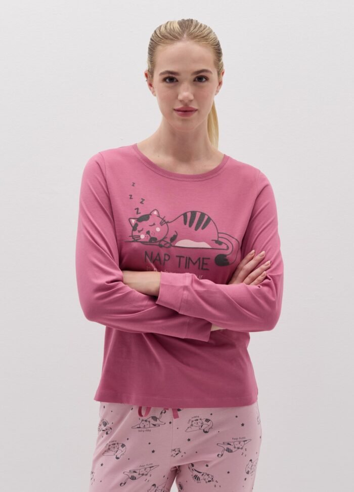⁦Women's Pyjama Set – Pink⁩ - الصورة ⁦2⁩
