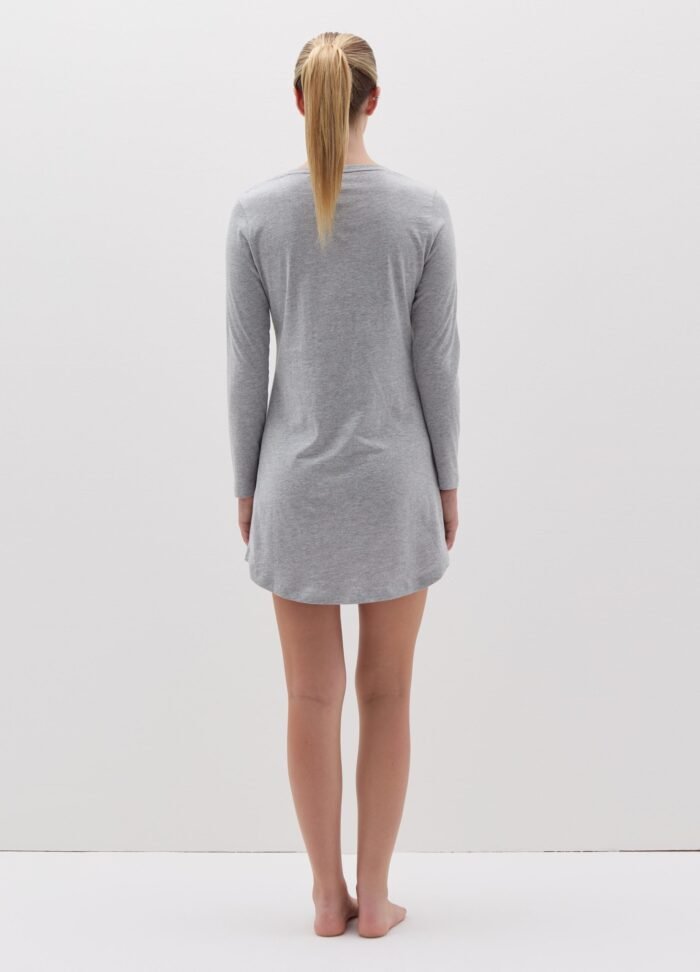 ⁦Women's Nightdress – Grey Melange⁩ - الصورة ⁦2⁩