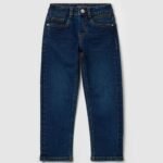 Boys' Denim 5-Pocket Jeans – Dark Blue