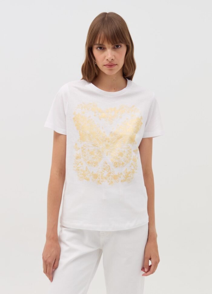 Women's Printed T-Shirt – White - Image 2