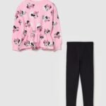 Girls' Minnie Mouse Jogging Set – Pink & Black