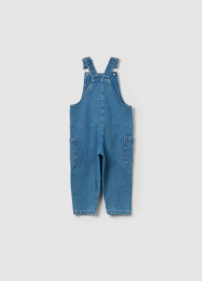 ⁦Baby Denim Dungarees – Light Blue⁩ - الصورة ⁦2⁩