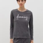 Women's Pyjama Top – Dark Grey