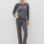 Women's Cotton Pyjama Bottoms – Dark Grey