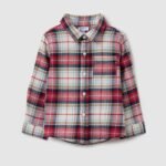 Baby Checked Shirt – Cream & Red