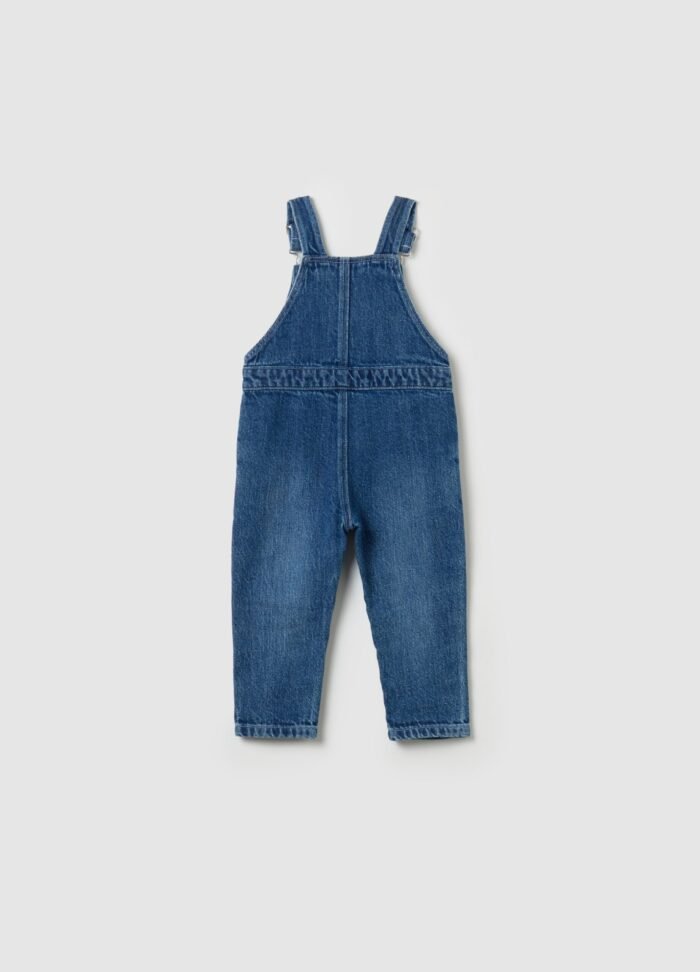 ⁦Baby Denim Dungarees – Dark Blue⁩ - الصورة ⁦2⁩