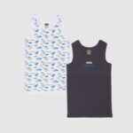 OVS Pk 2 Singlet Grigio/Bianc