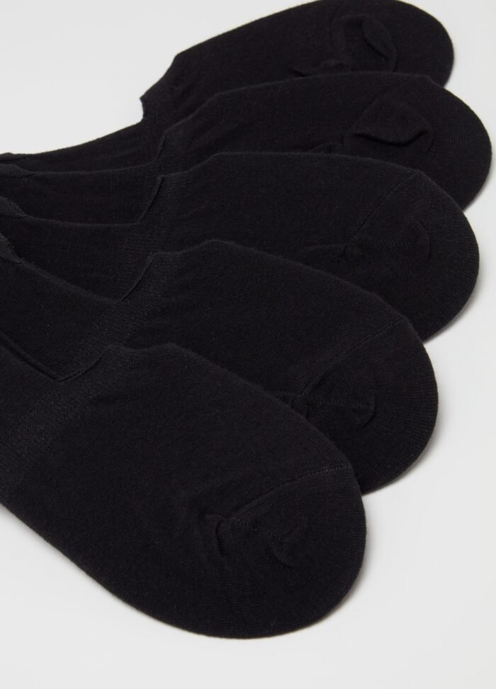 ⁦Men's 5-Pack Invisible Socks – Black⁩ - الصورة ⁦2⁩