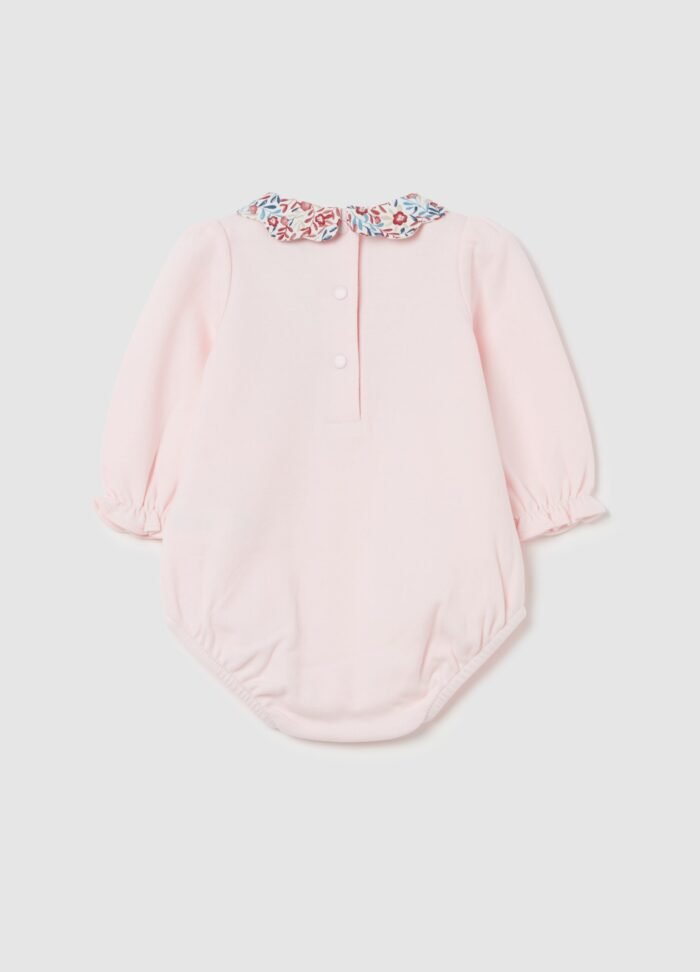 ⁦Baby Long-Sleeve Bodysuit – Pale Pink⁩ - الصورة ⁦2⁩