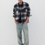 OVS Flannel Chec Quadro Gri/N