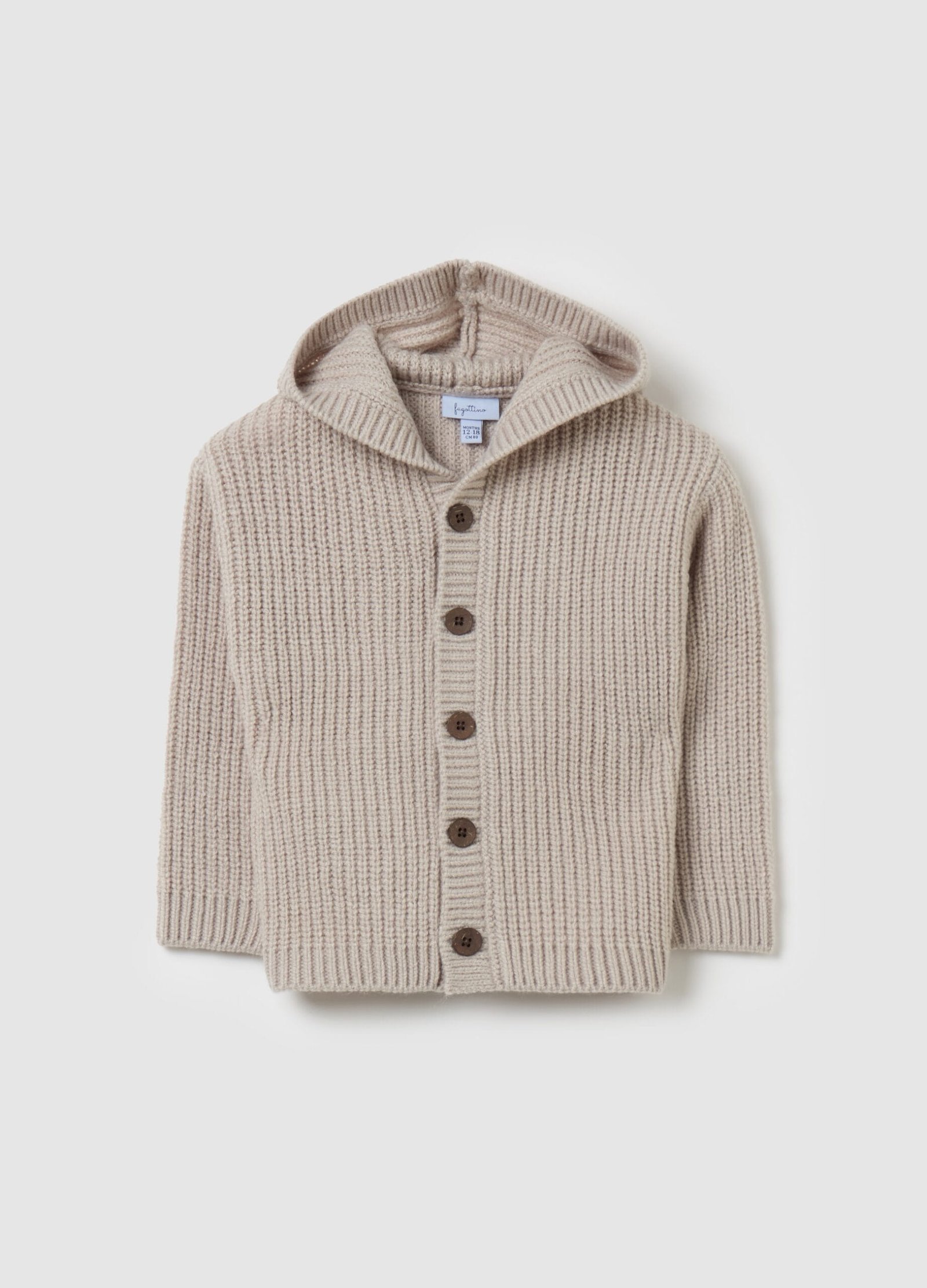 13249397.jpg Baby Knitted Cardigan – Beige - Image 1