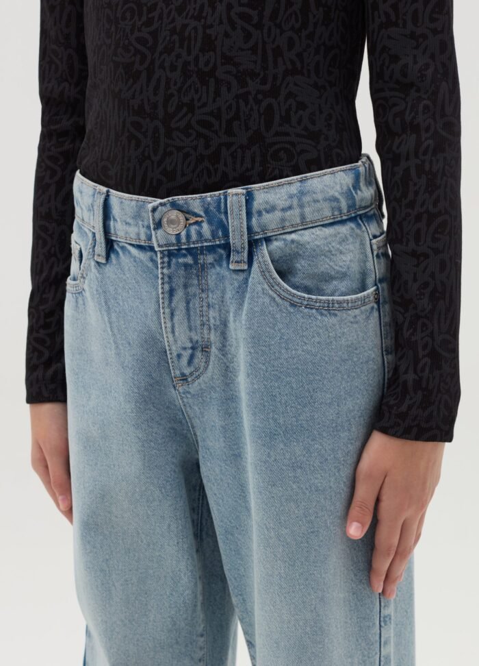 ⁦Girls' Denim Culottes – Light Blue⁩ - الصورة ⁦2⁩
