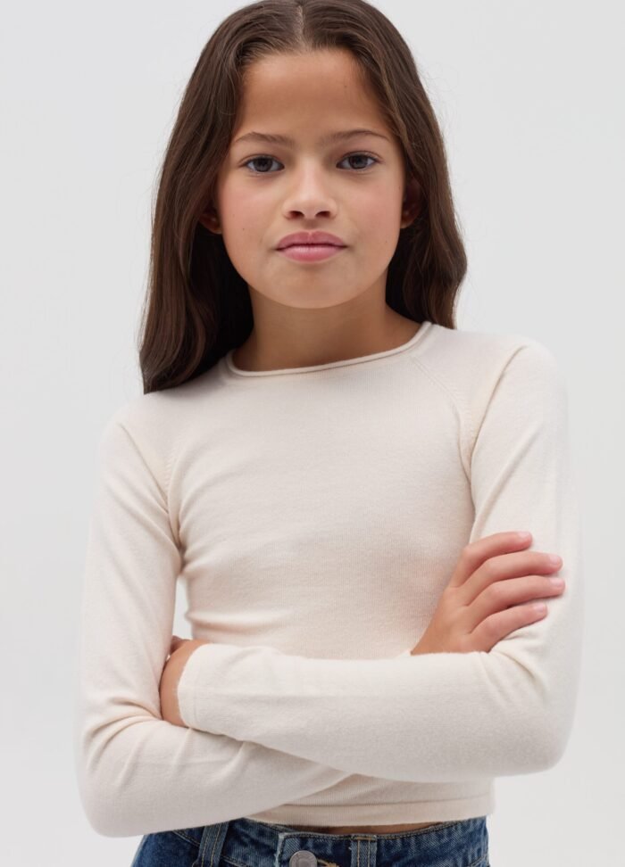 Girls' Long-Sleeve Jumper – Eggnog - Image 2