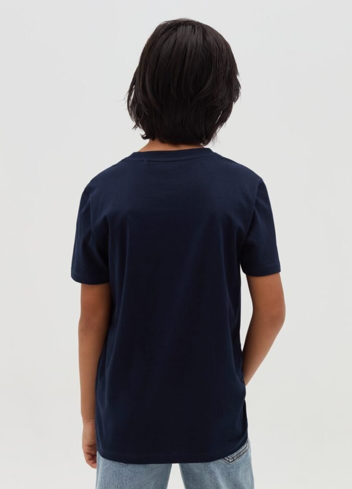 ⁦Boys' Plain T-Shirt – Dark Sapphire⁩ - الصورة ⁦2⁩