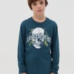 OVS Tsh Ls Prin Blue Coral
