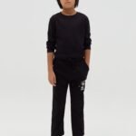 Boys' Printed Joggers – Black
